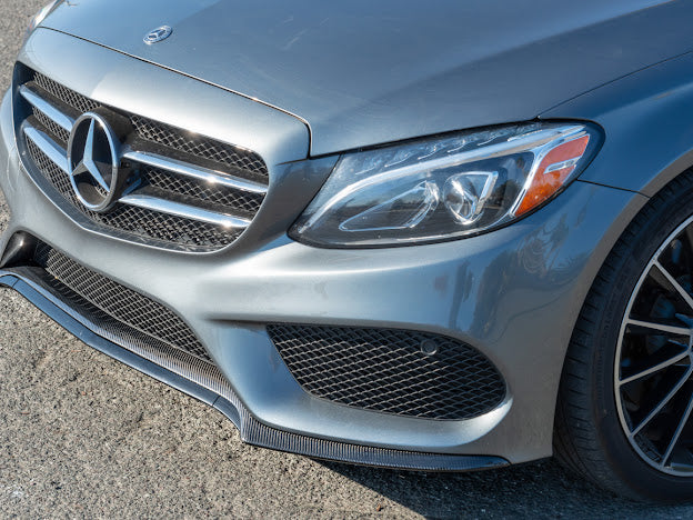 2015-2018 W205 Mercedes C-Class AMG Sport CARBON FIBER Front Bumper Lower Lip Splitter Ground Effects