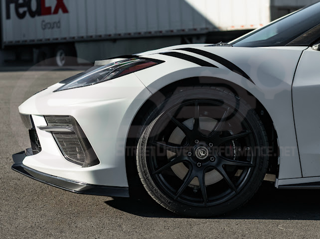 2020-PRESENT CHEVROLET CORVETTE C8 | ZR1 REPLICA STYLE  MATTE BLACK FRONT VENTED HOOD