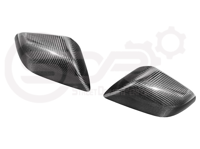2024-Up Tesla Model 3 | Carbon Fiber Tape On Side Mirror Cap Covers Pair