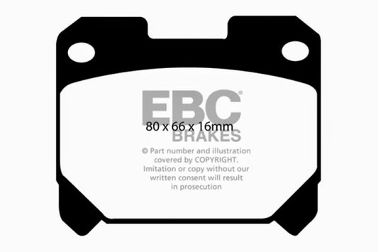 EBC Ultimax2 rear brake pads for Toyota Supra 3.0 Twin Turbo 1993-1998, OE type, designed for reliable braking performance.