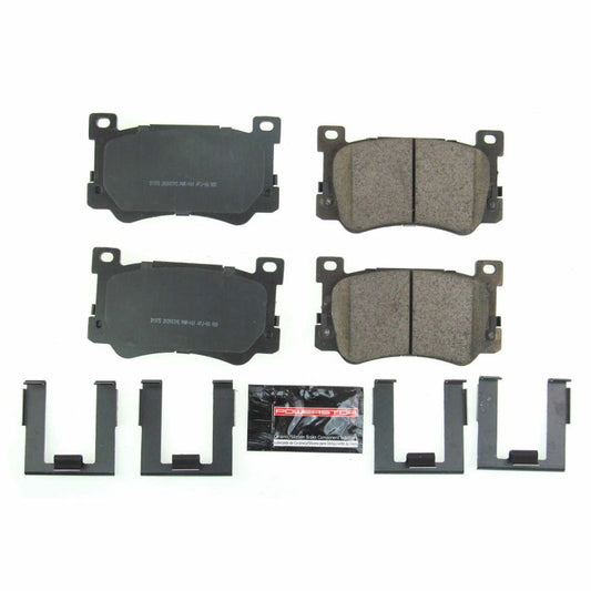 PowerStop Z23 Evolution Sport brake pads with hardware for 2017-2019 Genesis G90 front performance braking system.