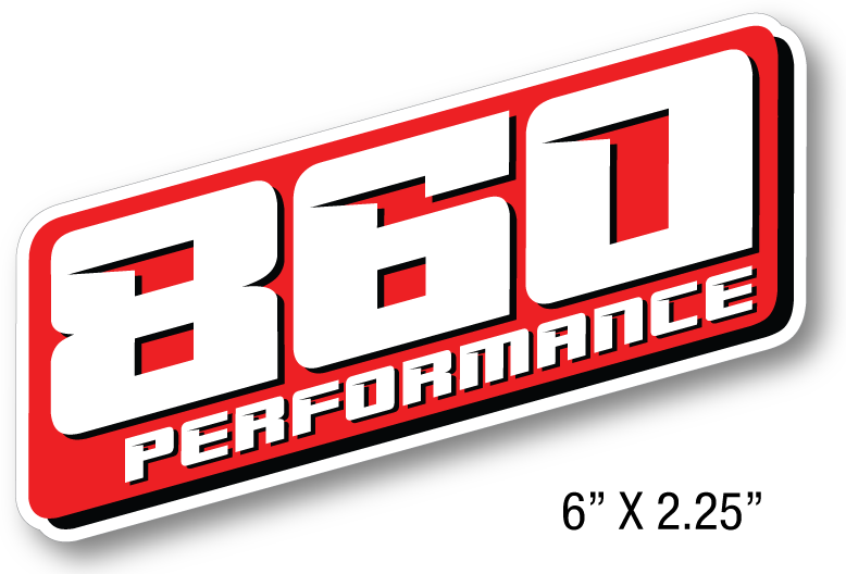 860 Performance Promotional Decal - Contour Cut (6" x 2-1/4")