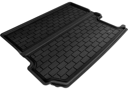 Black 3D MAXpider cargo liner for BMW X3 2011-2017, durable rubber floor mat with textured surface for cargo protection.