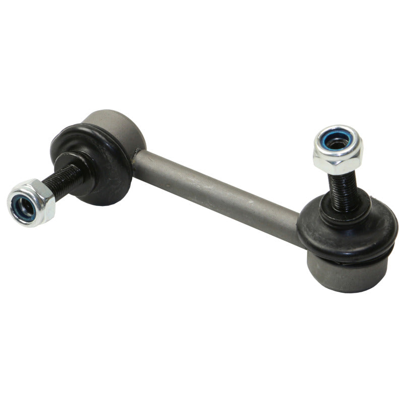 Moog Nissan 370Z rear left sway bar endlink kit, automotive suspension component with metal and rubber parts.