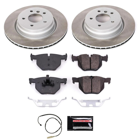 PowerStop rear semi-coated rotor kit for BMW 335is 2011-2013, performance brake rotors with a clean, durable finish.