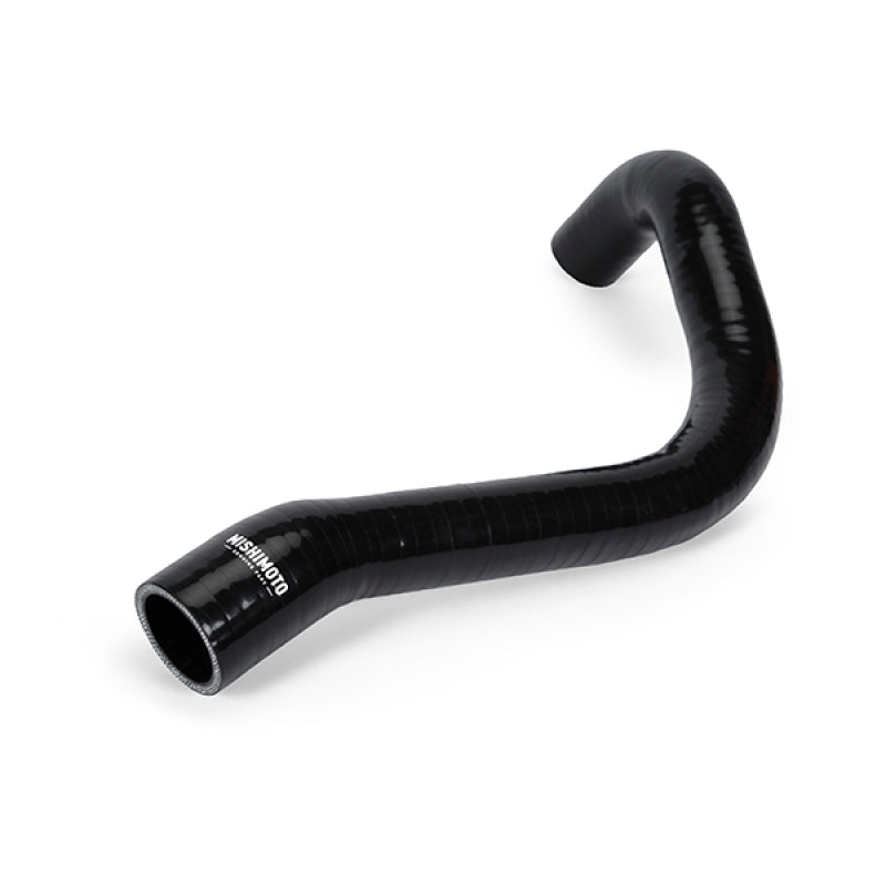 Mishimoto silicone upper radiator hose for 78-86 GM C/K trucks, durable black hose with smooth silicone finish.
