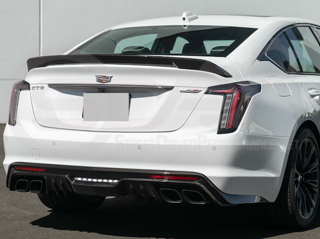 2021-Up Cadillac CT5, CT5-V, CT5-V Blackwing | Factory Style CARBON FIBER Rear Deck Lid Center Applique Trunk Insert Replacement