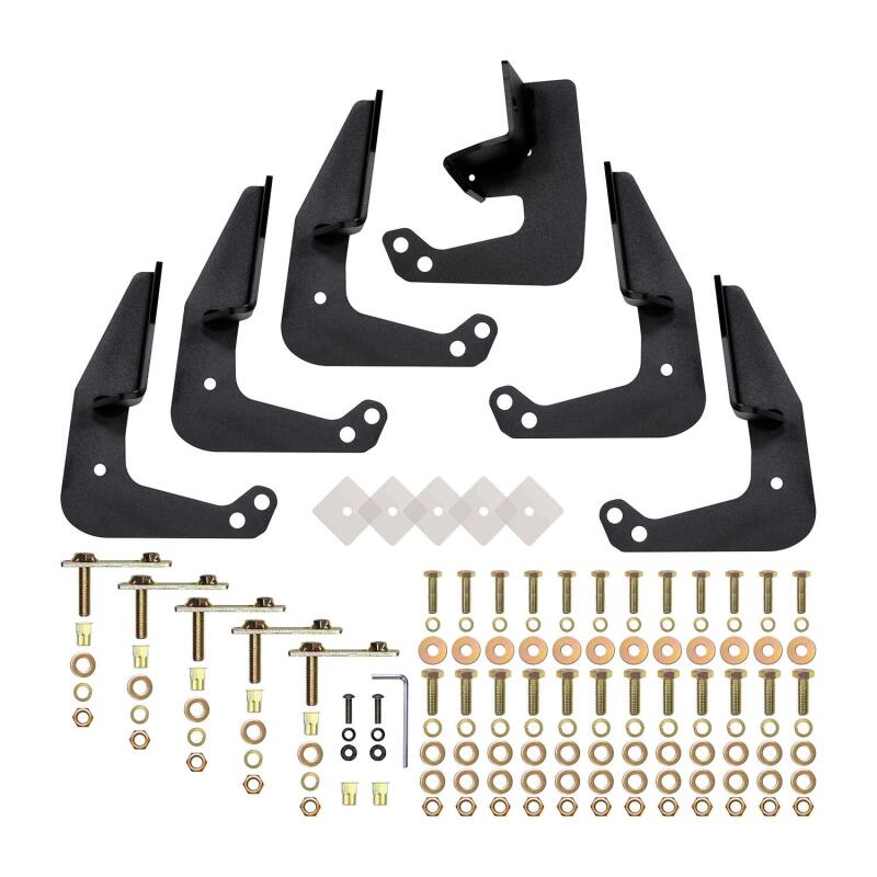 Westin Outlaw Drop Nerf Step Bars in textured black attached to a Ram 1500 Quad Cab/Classic truck, showing the step design.