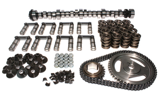 COMP Cams OL XR288HR-10 camshaft kit showing a set of high-performance automotive camshafts with branding and detailed machining.