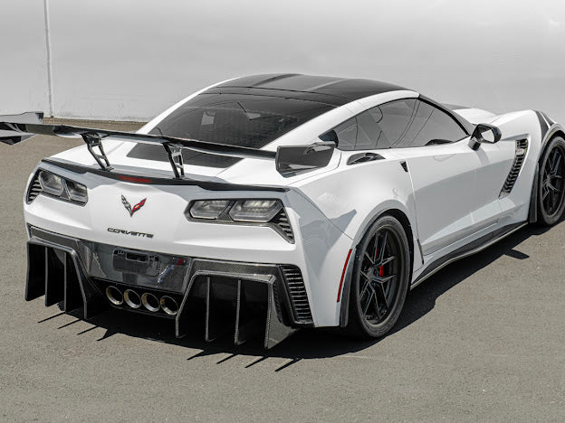 2014-2019 CORVETTE C7 | CARBON FIBER ZR1 EXTENDED REAR SPOILER HIGH WING