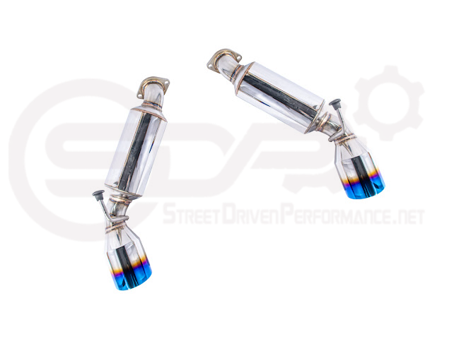 2008-2013 INFINITI G37 COUPE | MUFFLER AXLE BACK EXHAUST (ANDOLIZED SILVER OR BURNT BLUE TIPS)