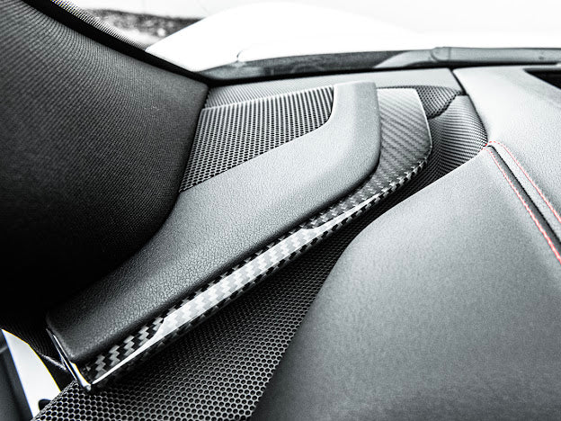2020+ CHEVROLET CORVETTE C8 CARBON FIBER UPPER DASH PAD TRIM COVER KIT