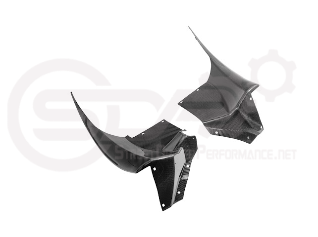 2005-2013 Corvette C6 Widebody | Carbon Fiber Front Fender Rear Splash Shield Pair