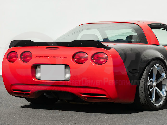 1997-2004 Chevrolet Corvette C5 | ZR1 Extended Style GLOSSY BLACK Rear Trunk Lid Wickerbill Spoiler Wing