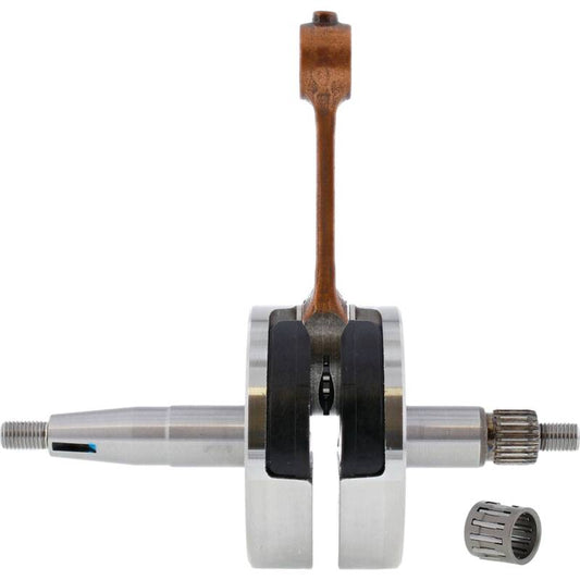 Hot Rods crankshaft for Kawasaki KX 85 and KX 100 2014-2021 motocross bikes, showing the metal shaft with precise machining.