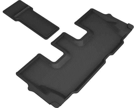 Black 3D MAXpider rubber floor mats for 2020 Hyundai Palisade Kagu 3rd row, designed to protect and fit perfectly.