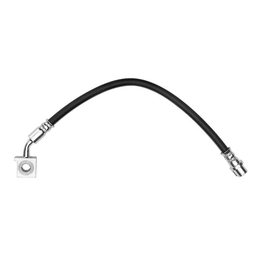 DFC Chevrolet Corvette front right brake hose from the brake line kit, showing the flexible rubber brake line with fittings.