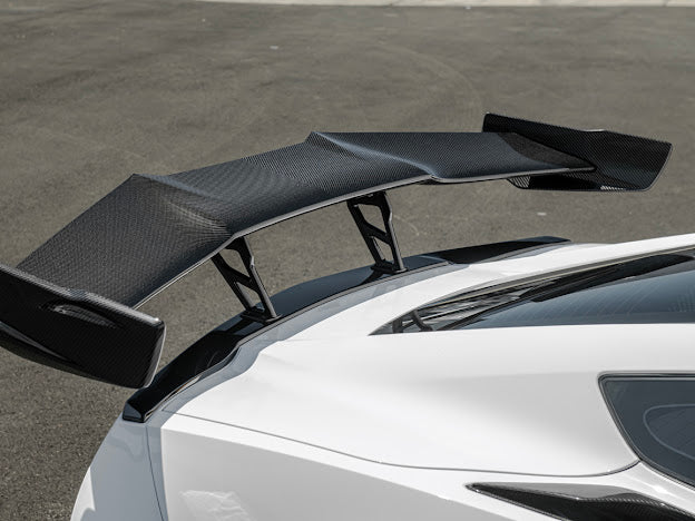2014-2019 CORVETTE C7 | CARBON FIBER ZR1 EXTENDED REAR SPOILER HIGH WING