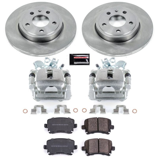 PowerStop rear Audi A4 brake kit with calipers and OE-style brake components for 2005-2009 models.