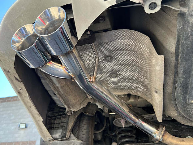 2018-2024 TOYOTA CAMRY | MUFFLER DELETE AXLE BACK EXHAUST WITH QUAD BURNT BLUE TIPS