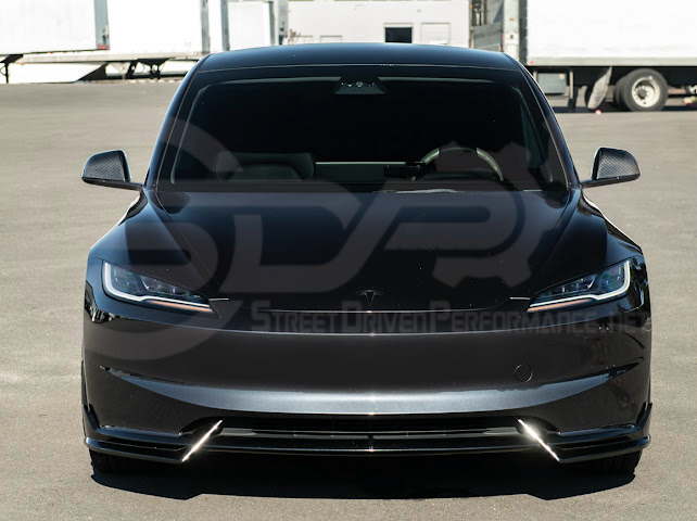 2024-Up Tesla Model 3 | Carbon Fiber Tape On Side Mirror Cap Covers Pair