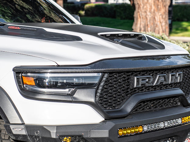 2019-UP RAM 1500 TRX CARBON FIBER FRONT AIR INTAKE HOOD SCOOP