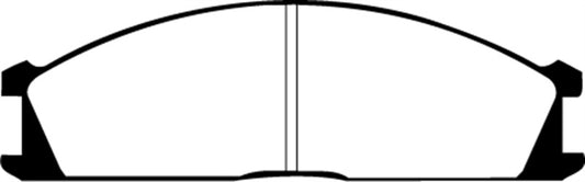 EBC Ultimax2 front brake pads for Nissan Frontier 2.4 2WD, OE type, showing the brake pad set with friction material and backing plate.