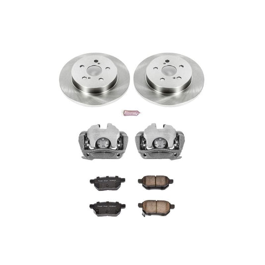 PowerStop rear brake kit with calipers for 2009-2010 Pontiac Vibe, OE-style brake system for reliable stopping power.