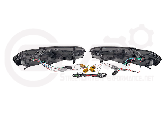 2016-2018 Chevrolet Camaro | C8 Style Sequential Signal LED Rear Taillights Pair (Clear / Red / Smoke Lens)
