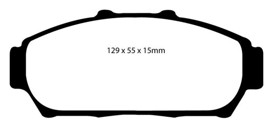 EBC Redstuff performance front brake pads for Acura Integra 1.8, designed for enhanced stopping power and durability.