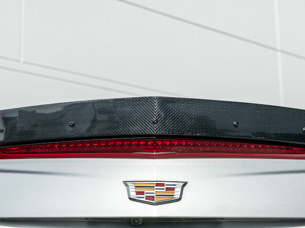 2016-2019 Cadillac ATS-V Sedan  | Wickerbill Trunk Spoiler Wing Carbon Fiber
