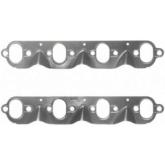 Fel-Pro Ford Thunderbird exhaust manifold heat shield set showing metal shields with mounting brackets for heat protection.