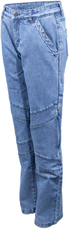 Speed and Strength Tough Love armored jeans for women in blue, size 29x32, featuring durable protective panels and a stylish fit.