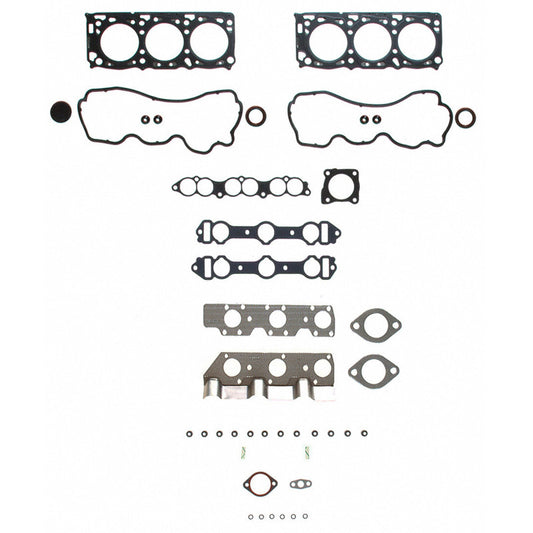 Fel-Pro Mitsubishi Diamante HS 26215 PT PermaTorque engine cylinder head gasket set showing multiple gaskets and sealing surfaces.