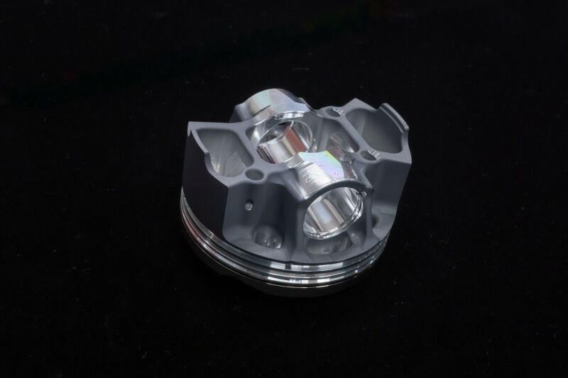 HKS forged piston pin set for 4-cylinder engines, model AA 24-14 L56, shown in this detailed automotive image.