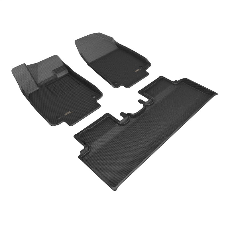 3D MAXpider rubber floor mats in black for Hyundai IONIQ 6 2023-2025, full set with custom fit and textured surface.