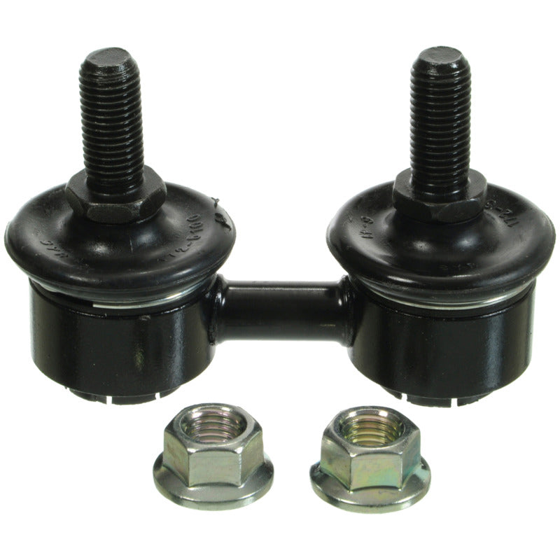Moog Hyundai Elantra front sway bar link kit showing metal endlinks with rubber bushings for suspension stability.
