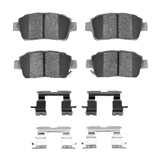 DFC performance brake pads and hardware kit for Toyota MR2 Spyder front brakes, includes active performance pads and hardware.