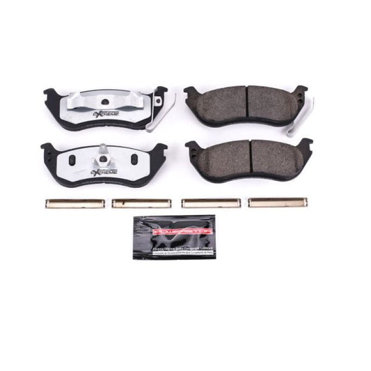 PowerStop rear Z36 truck and tow brake pads for Ford Explorer 2006-2010 with hardware, performance brake components.