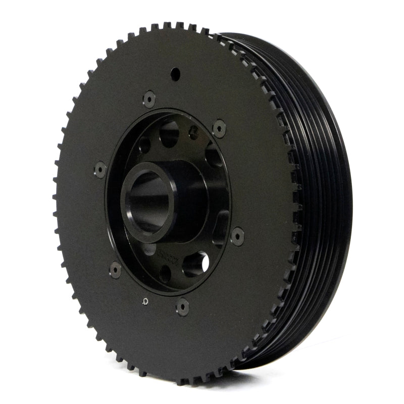 Fluidampr steel internally balanced crankshaft damper for Ford Focus ST 2.0L and Mustang 2.3L EcoBoost engines.