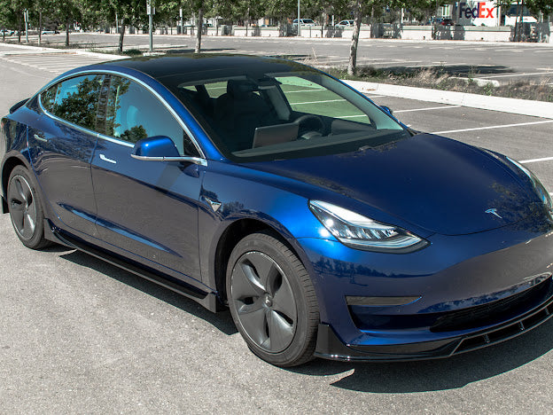 2017-UP TESLA MODEL 3 PERFORMANCE SIDE SKIRTS ROCKER PANEL GROUND EFFECTS