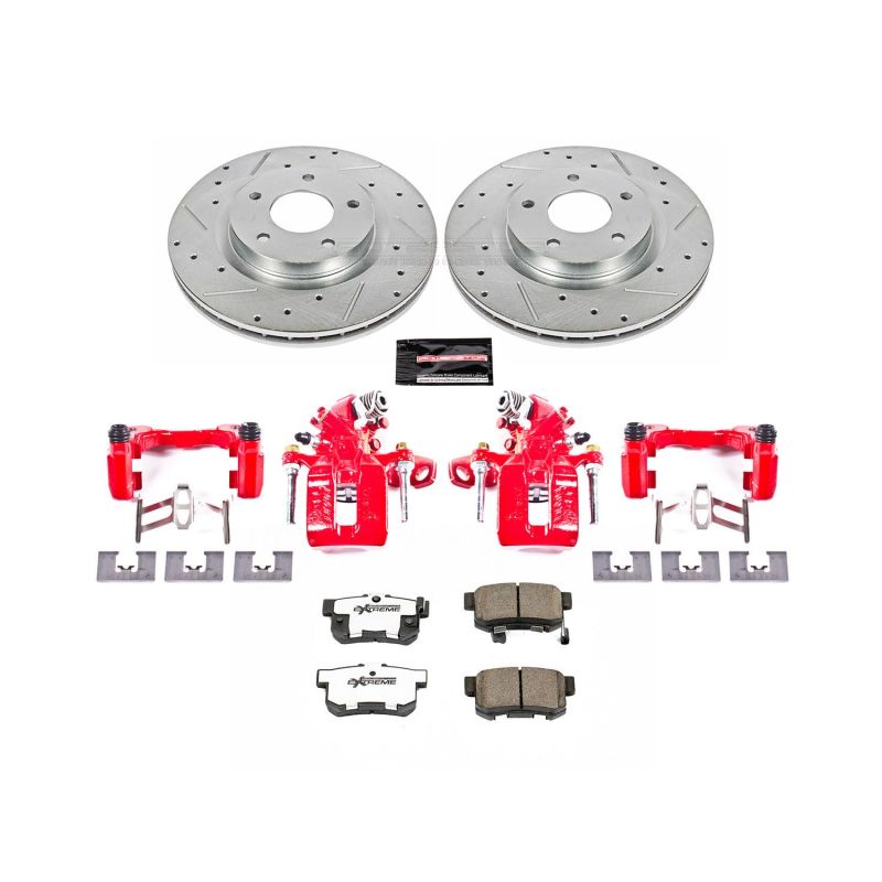 PowerStop Z26 Street Warrior brake kit with rear calipers for 2016-2018 Acura ILX, featuring performance brake components.