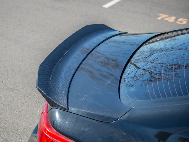 2014-Up Infiniti Q50 | LB Style High Kick CARBON FIBER Rear Trunk Wing Spoiler