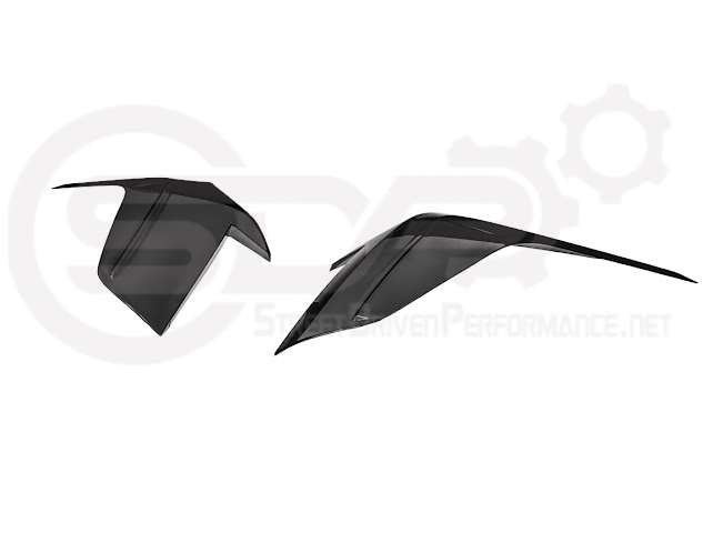 2020-Up Cadillac CT4 | SMOKE TINTED Rear Tail Light Trim Bezel Cover Pair