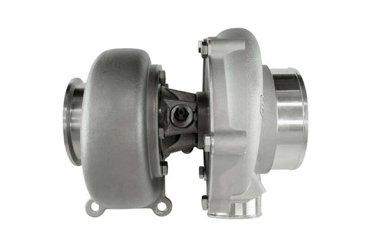 Turbosmart 7170 T4 0.96AR externally wastegated TS-1 turbocharger with polished metal compressor housing and turbine wheel.