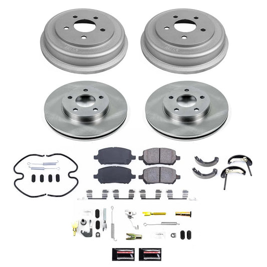 PowerStop OE brake kit for 2007-2008 Chevrolet Cobalt, includes front and rear brake components and rotors.