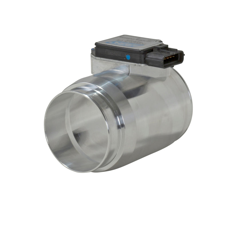 BBK 86-93 Mustang 5.0 mass air flow sensor with 76mm cold air calibration and CNC billet housing for improved airflow.