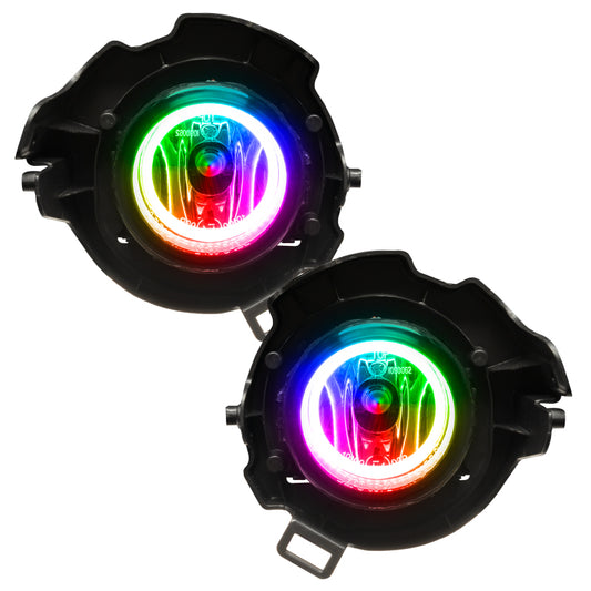 Oracle Lighting Nissan Armada fog lights with ColorSHIFT SMD LEDs, pre-assembled for 2008-2014 models, showcasing the sleek design.