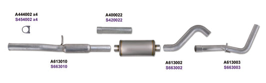 Diamond Eye Performance 3-inch catback dual exhaust system for Chevy/GM 4.8L 5.3L V8 engines, made of stainless steel.
