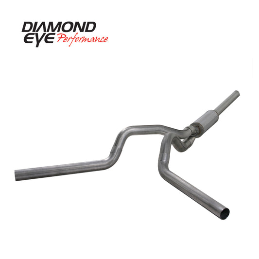 Diamond Eye Performance Catback exhaust system for 2004.5-2007.5 Dodge Ram Cummins 600 with dual stainless steel pipes